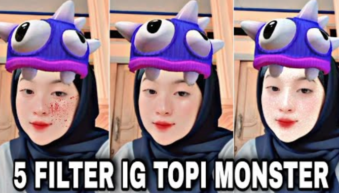 Read more about the article 7 Nama Filter IG Topi Monster Ungu Apaci Apacu Viral di Tiktok, Buat Efek Lucu dan Gemoy